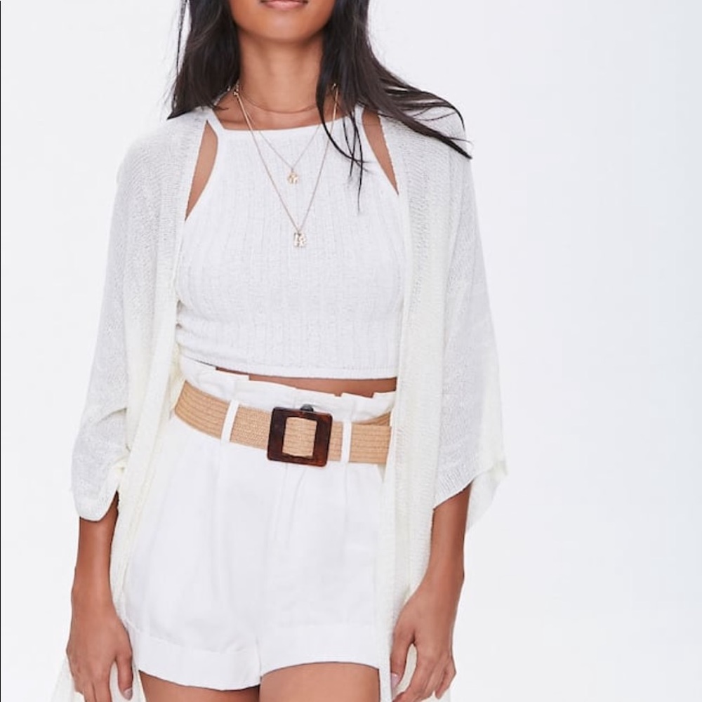 White cardigan